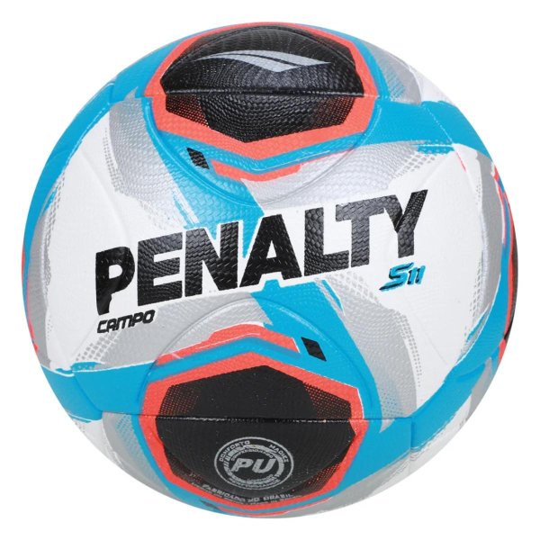 Bola Campo Penalty S11 R2 XXV - Cinza e Branco
