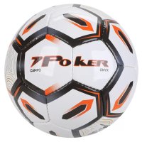 Bola de Futebol Campo Poker Training 32 Gomos Onix - Preto e Laranja