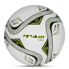 Bola de Futebol Society Semi-Profissional Poker Apex 32 Gomos - Cinza e Verde