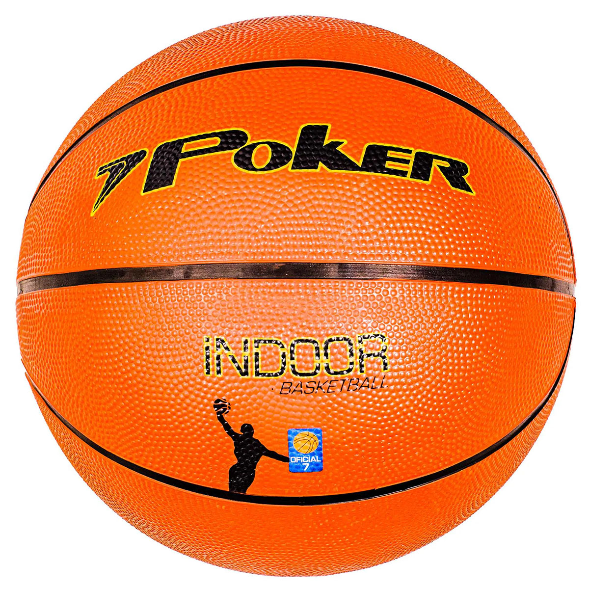 Bola Poker Basquete Outdoor 7.0 Branca Azul e Vermelha