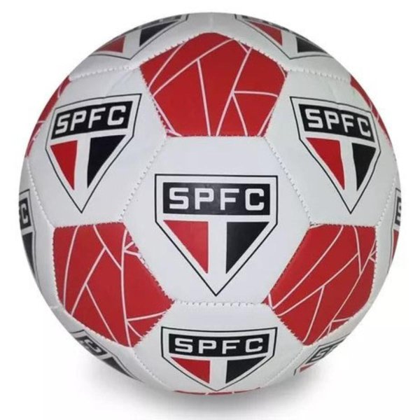 Bola de Futebol São Paulo Sport Bel CPO 1 - Branco e Vermelho