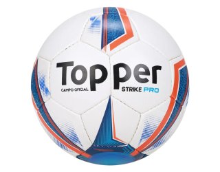 Bola Futebol Campo Topper Strike Pro - Branco e Azul Bola Futebol Campo Topper Strike Pro - Branco e Azul