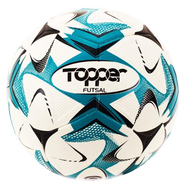 Bola de Futsal Topper Slick Colorful - Branco e Verde