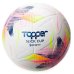 Bola de Futebol Society Topper Slick Cup - Amarelo Fluorescente e Azul