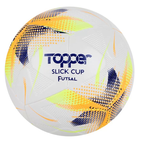 Bola de Futsal Topper Slick Cup - Amarelo Fluorescente e Azul