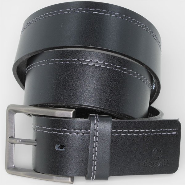 Cinto Couro Casteliê 140016 Masculino - Preto