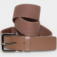 Cinto de Elástico Couro Casteliê 340014 Masculino - Marrom