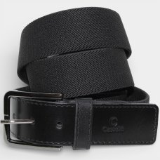 Cinto de Elástico Couro Casteliê 340014 Masculino - Preto