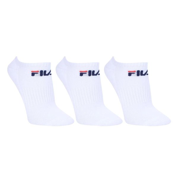 Kit Meia Fila Cano Curto Logo c/ 3 pares - Branco