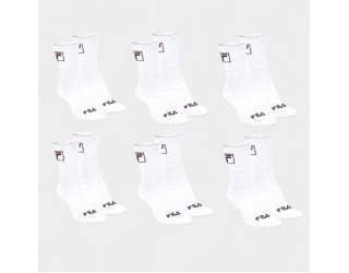 Kit Meia Fila Cano Alto C/ 6 Pares - Branco
