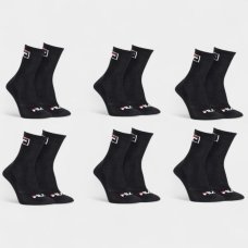 Kit Meia Fila Cano Alto C/ 6 Pares - Preto