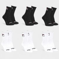 Kit Meia Fila Cano Alto C/ 6 Pares - Preto e Branco