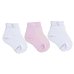 Kit 3 Pares Meia Cano Médio Lupo Baby - Branco e Rosa