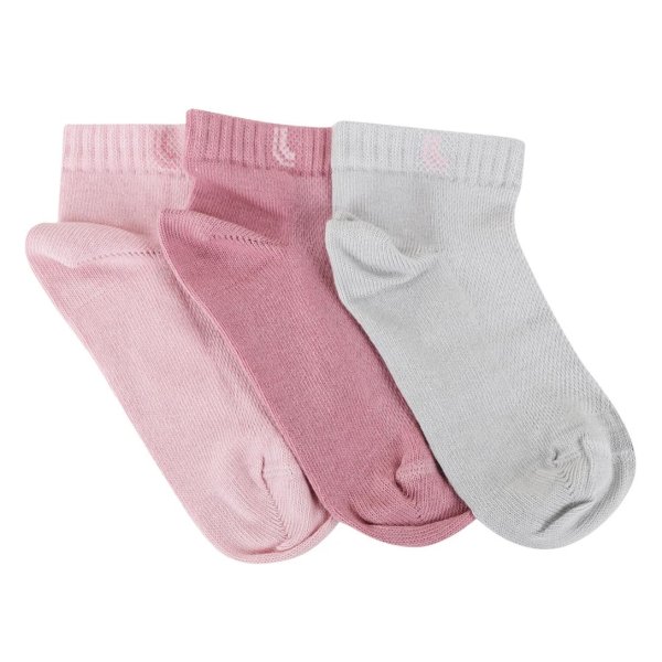 Kit Meia Infantil Lupo Básico Cano Baixo 3 Pares - Rosa e Cinza Kit Meia Infantil Lupo Básico Cano Baixo 3 Pares - Rosa e Cinza