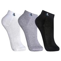 Kit 3 Pares Meia Cano Baixo Lupo Masculina - Preto e Branco