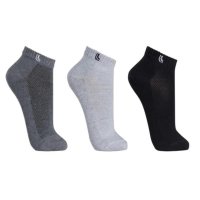 Kit 3 Pares Meia Cano Baixo Lupo Masculina - Preto e Cinza