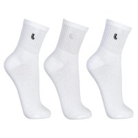 Kit 3 Pares Meia Cano Médio Atoalhada Lupo Masculina - Branco