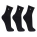 Kit 3 Pares Meia Cano Médio Atoalhada Lupo Masculina - Preto