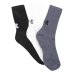 Kit Meia Under Armour Cano Longo Core Cotton Crew 3 Pares - Chumbo e Branco