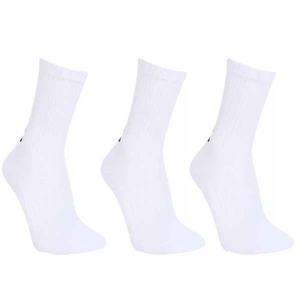 Kit Meia Under Armour Cano Longo Core Cotton Crew 3 Pares - Gelo