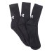 Kit Meia Under Armour Cano Longo Core Cotton Crew 3 Pares - Preto