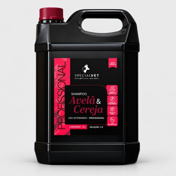 Shampoo Linha Avelã e Cereja Special Vet Todos Animais - 5L