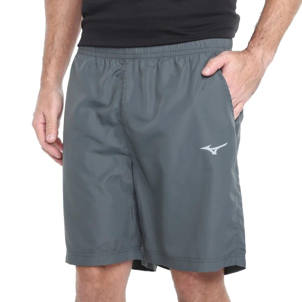 Bermuda Mizuno Big Logo Masculina - Cinza Claro