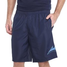 Bermuda Mizuno Run Bird Logo Masculina - Azul Escuro