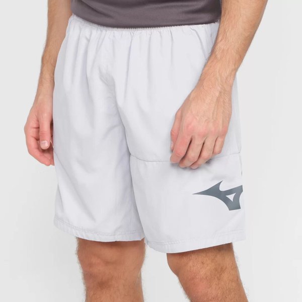 Bermuda Mizuno Run Bird Masculina - Cinza Claro