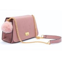 Bolsa Casteliê Casual Pompom Feminina - Rosa