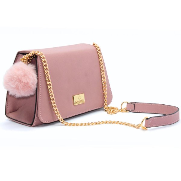 Bolsa Casteliê Casual Pompom Feminina - Rosa