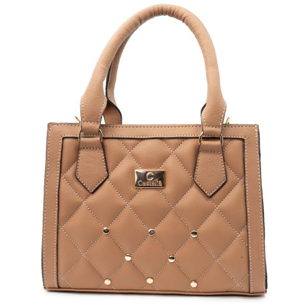 Bolsa Casteliê Casual Apliques Feminina - Bege