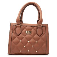 Bolsa Casteliê Casual Apliques Feminina - Marrom
