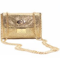 Bolsa Casteliê Casual Brilho Feminina - Dourado