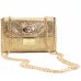 Bolsa Casteliê Casual Brilho Feminina - Dourado