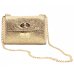 Bolsa Casteliê Casual Brilho Feminina - Dourado