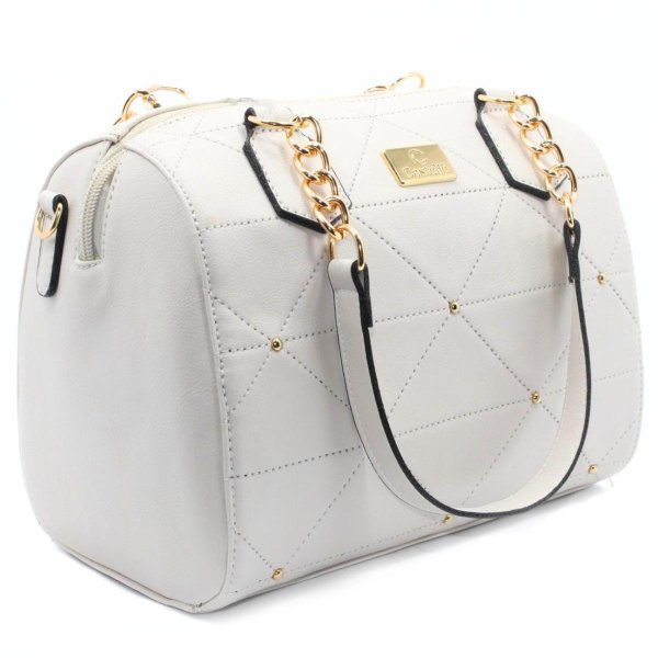 Bolsa Casteliê Casual Detalhes Feminina - Off White