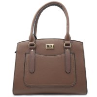 Bolsa Casteliê Casual Detalhes Recortes Feminina - Marrom