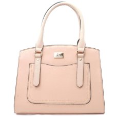 Bolsa Casteliê Casual Detalhes Recortes Feminina - Rosa Claro