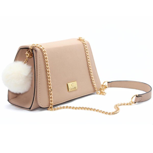 Bolsa Casteliê Casual Pompom Feminina - Bege