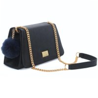 Bolsa Casteliê Casual Pompom Feminina - Preto