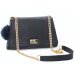 Bolsa Casteliê Casual Pompom Feminina - Preto