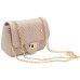 Bolsa Casteliê Casual Texturizada Apliques Feminina - Bege
