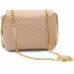 Bolsa Casteliê Casual Texturizada Apliques Feminina - Bege