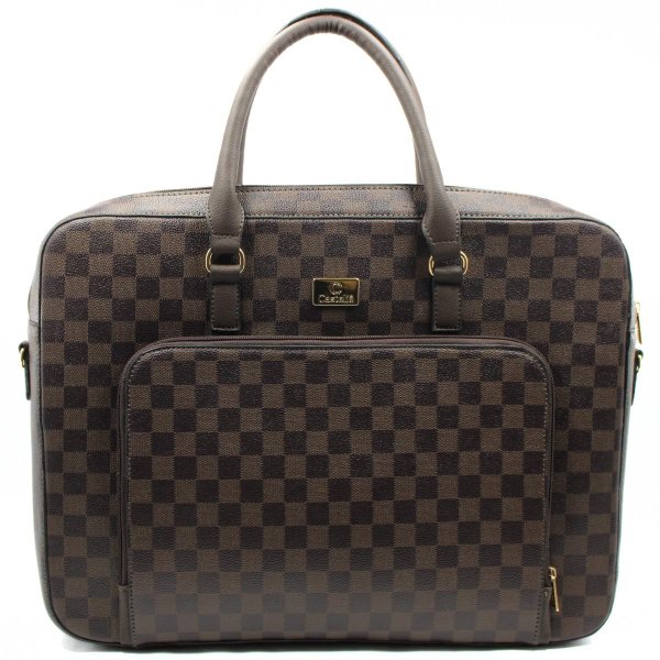 Bolsa Casteliê Pasta Casual Feminina - Marrom e Preto