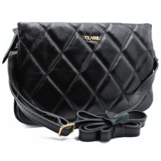 Bolsa Crossbody Classe Couro Legítimo Casual Lina Feminina - Preto