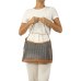 Bolsa Classe Couro Legítimo Casual Canvas Feminina - Marrom e Preto