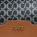 Bolsa Classe Couro Legítimo Casual Canvas Feminina - Marrom e Preto