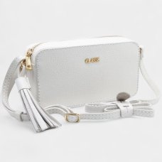 Bolsa Classe Couro Legítimo Malu Bag Charm Feminina - Off White