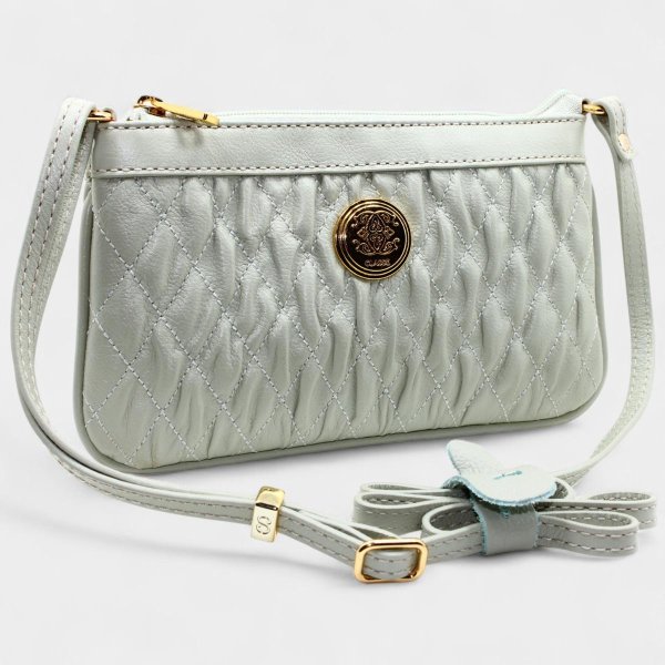 Bolsa Crossbody Classe Couro Legítimo Casual Kelly Feminina - Verde Claro